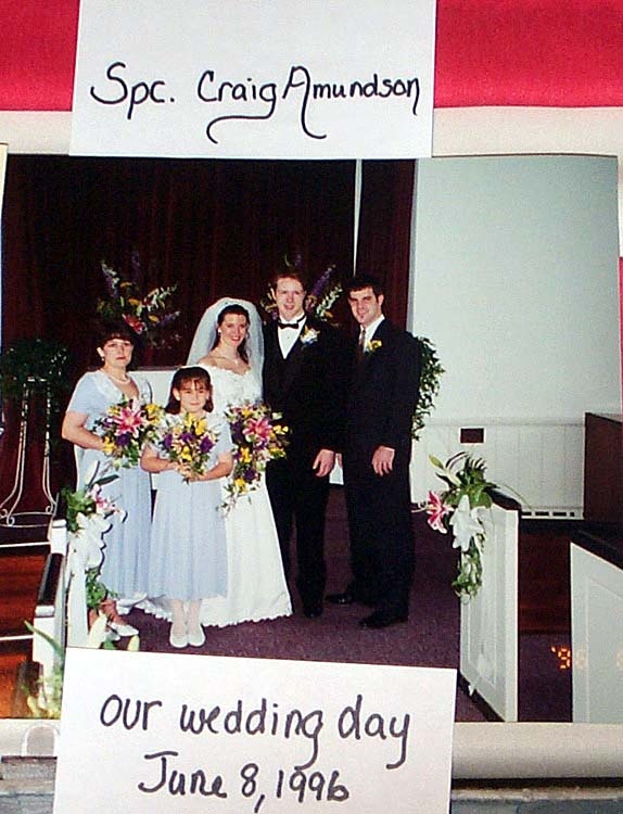 Army Spc. Craig Amundson Honored in Wedding Day Photo