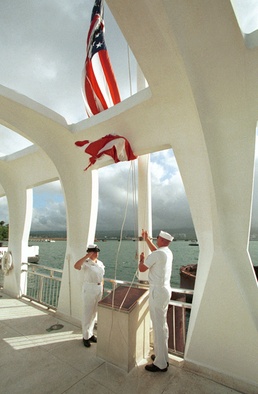 Sailors Honor 9/11 Victims with Flag Raising at Pearl Harbor