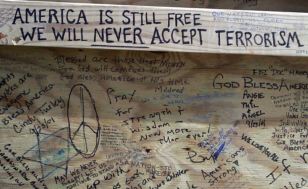 Patriotic Message Appears at 9/11 Memorial Near Pentagon