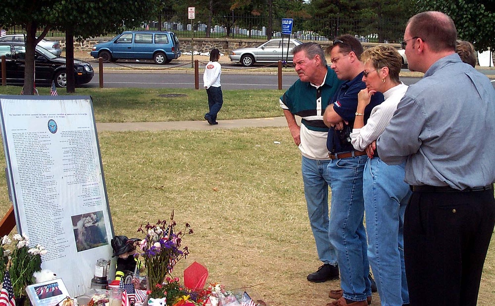 Solemn Remembrance: Crowd Reads Names of 9/11 Victims at Pentagon Memorial
