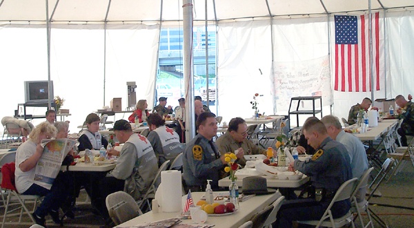Responders Gather for Meals at Pentagon Disaster Relief Camp