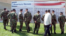 Civilians and Soldiers Honor 9/11 Victims at Pentagon Memorial