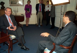 Rumsfeld Speaks to Al Jazeera on U.S. Anti-Terror Efforts