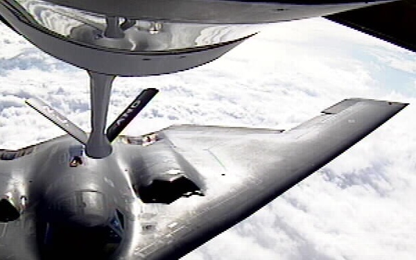 B-2 Bomber Refuels Over Atlantic During NATO Operation