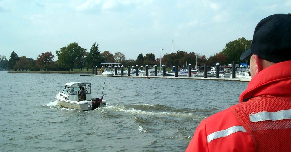 Seaman Watches Pleasure Craft During Homeland Security Demonstration