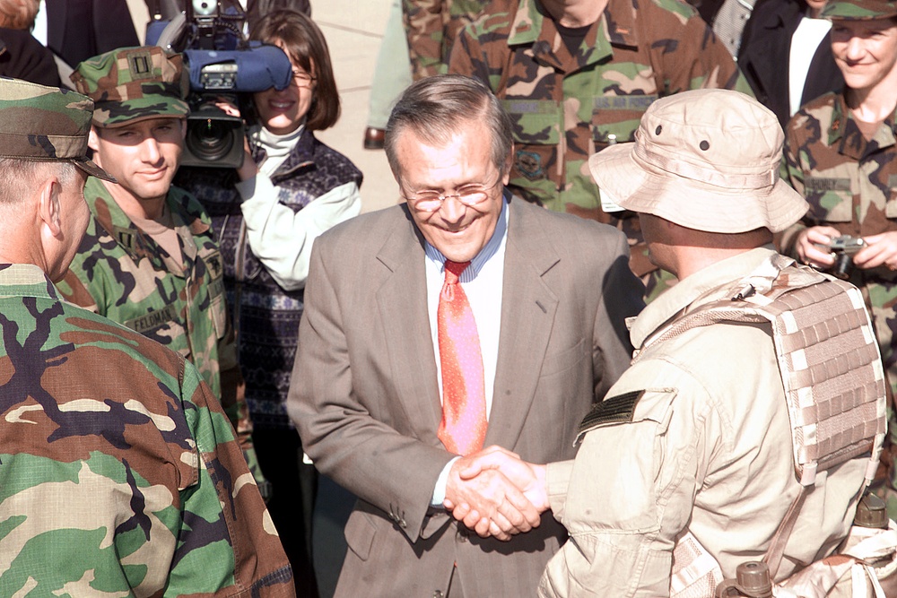 Rumsfeld Visits Special Ops Troops at Fort Bragg