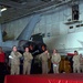 Top Military Leader Visits Troops Aboard Aircraft Carrier