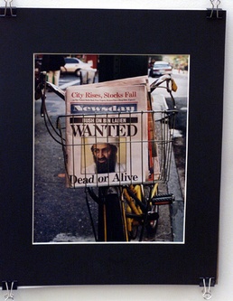 Newsday's "Wanted Dead or Alive" Front Page on Display at 9/11 Photo Exhibit