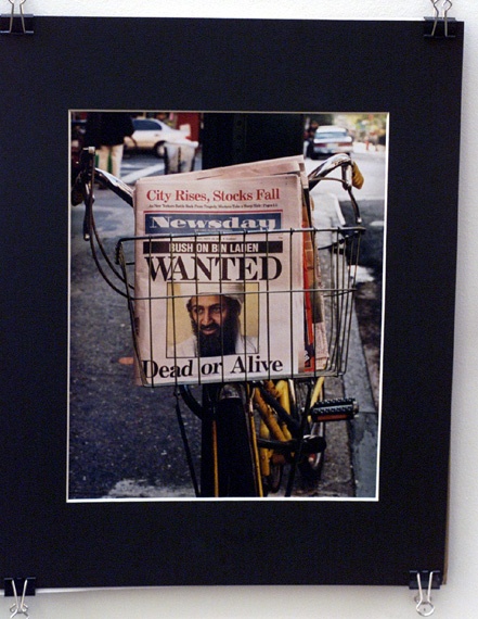 Newsday's &quot;Wanted Dead or Alive&quot; Front Page on Display at 9/11 Photo Exhibit
