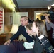 Rumsfeld Displays Paper Crane Flag Donated by Hawaii Students