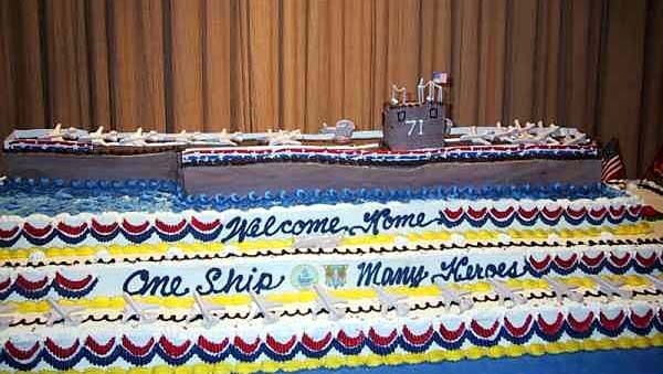Massive 750-Pound Homecoming Cake Awaits Hungry Crowd at Naval Air Station Oceana