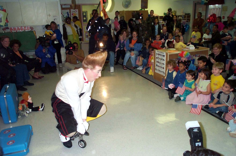 Circus Performers Entertain Children at Pentagon Day Care Center After 9/11