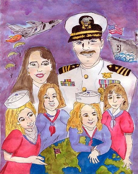 Navy Family's Winning Portrait to Promote Military Family Week