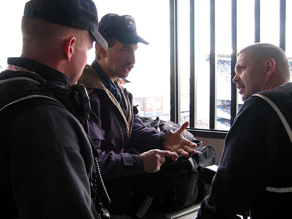 National Guard Assists NYPD at Yankees Home Opener