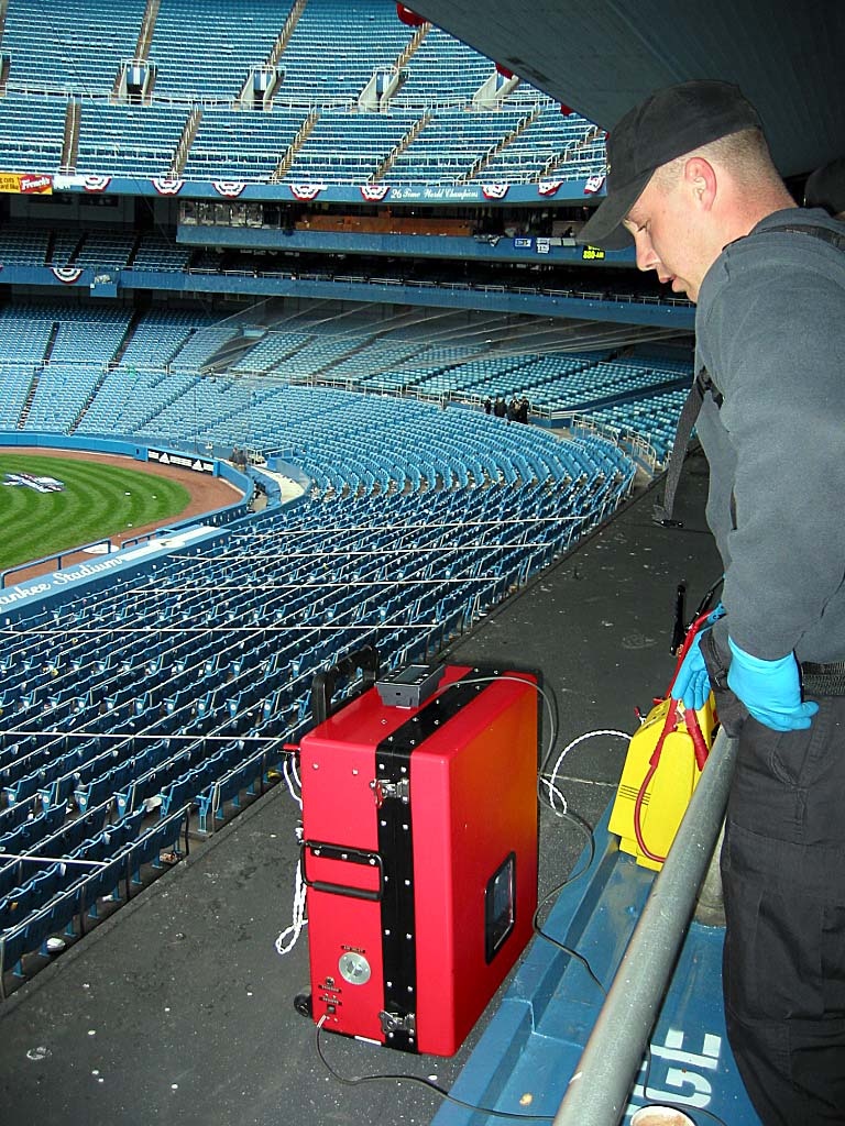 Military Team Tests for Contaminants at Yankees Home Opener