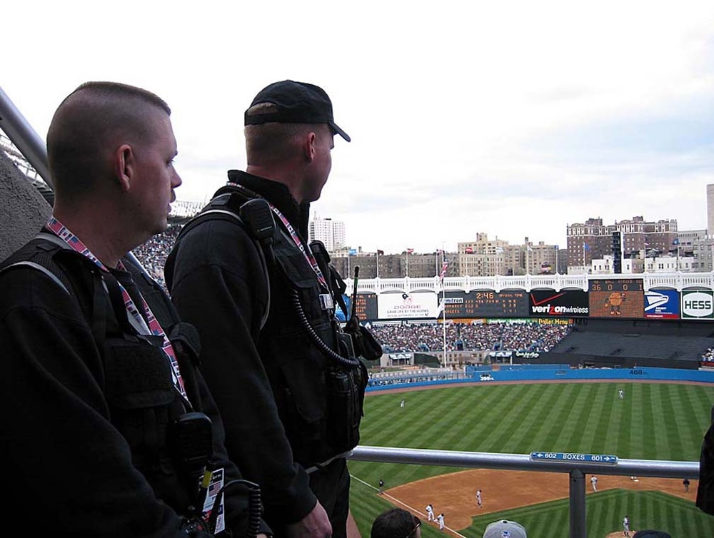 National Guard Soldiers Provide Security at Yankees Home Opener