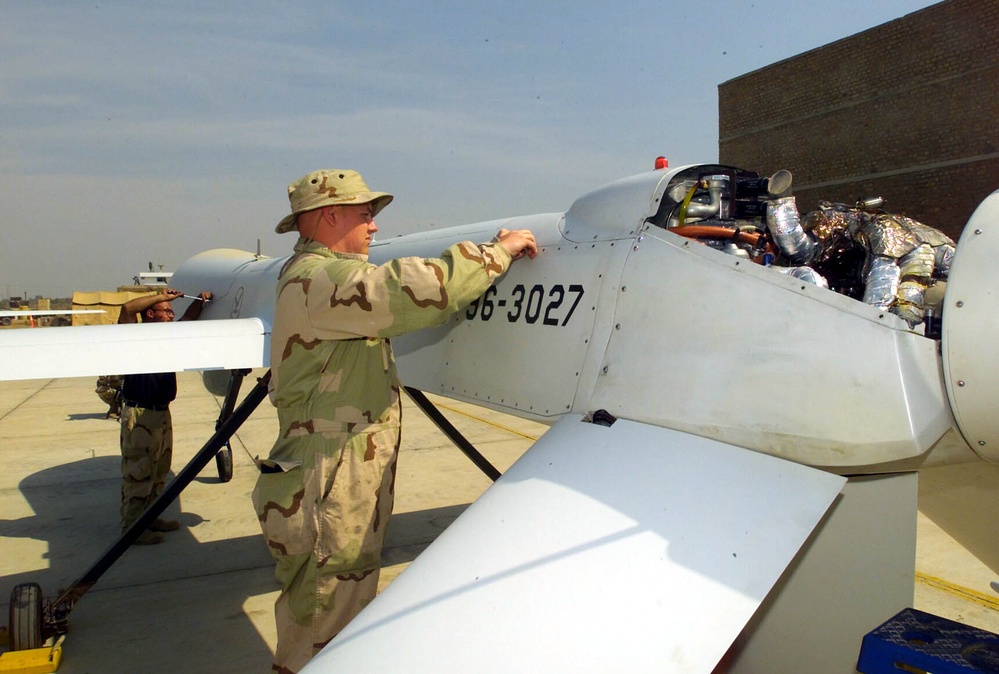 Airman Maintains Predator UAV After Afghanistan Reconnaissance Mission
