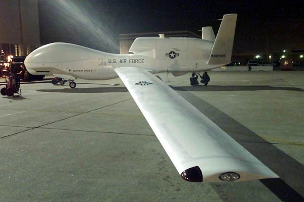 Global Hawk Unmanned Aerial Vehicle Arrives at Langley Air Force Base