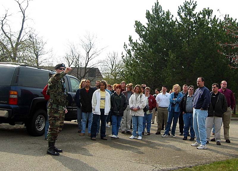 Army Captain Leads Ohio Officials at Emergency Demonstration Site