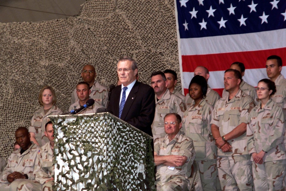 Rumsfeld Visits Coalition Forces in Kyrgyzstan