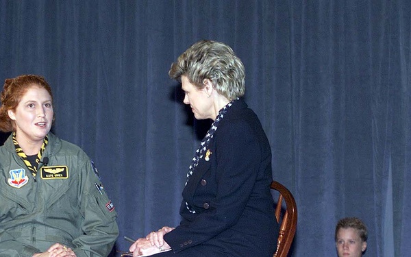 Air Force Officer Discusses Bomber Pilot Role, Freedom in School Webcast