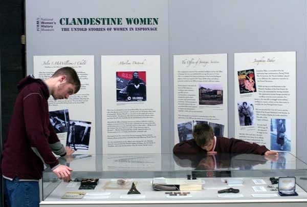 Visitors Tour &quot;Clandestine Women&quot; Exhibit at Women's Memorial