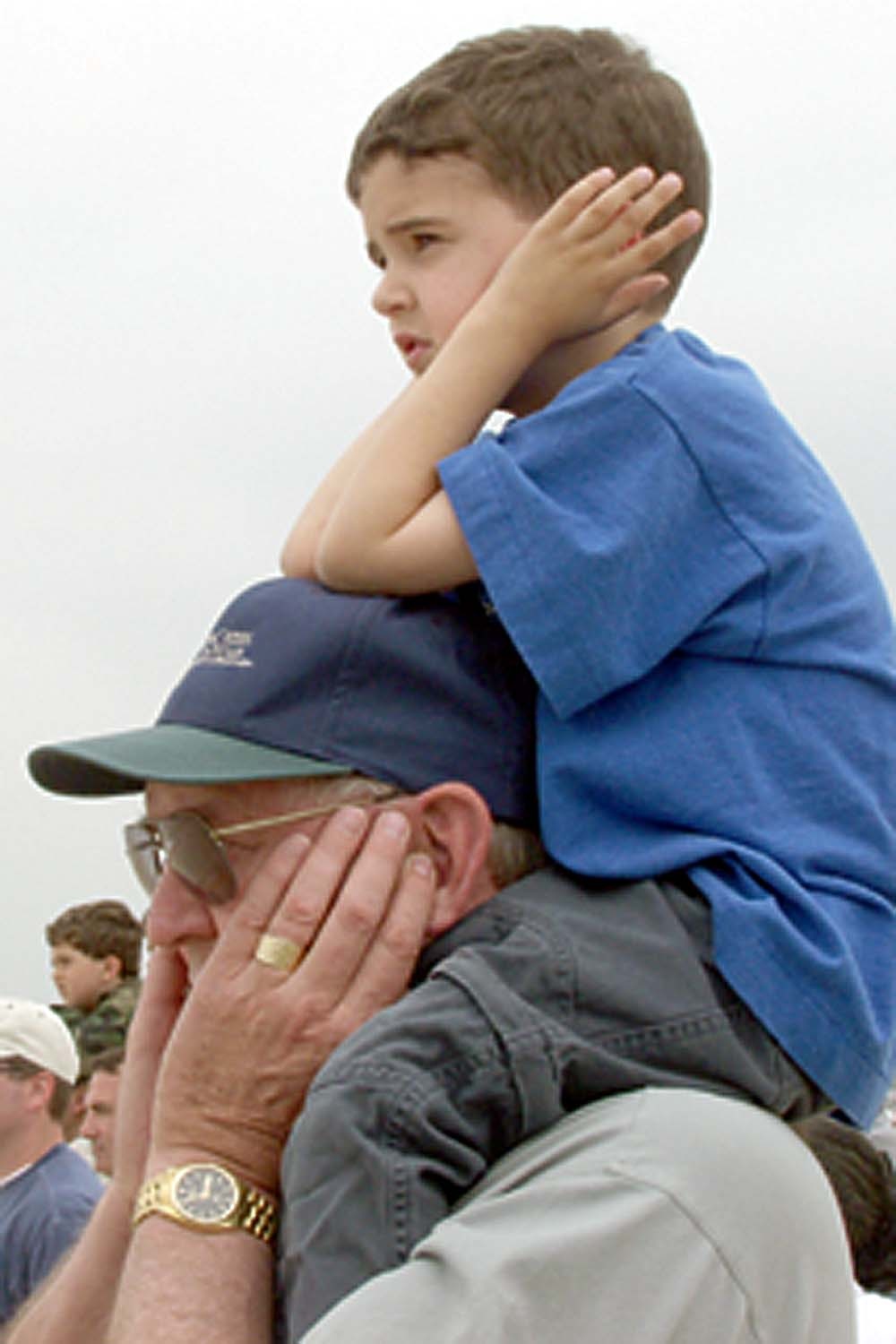Military Jets Roar Over Father and Son at Andrews Air Force Base Open House