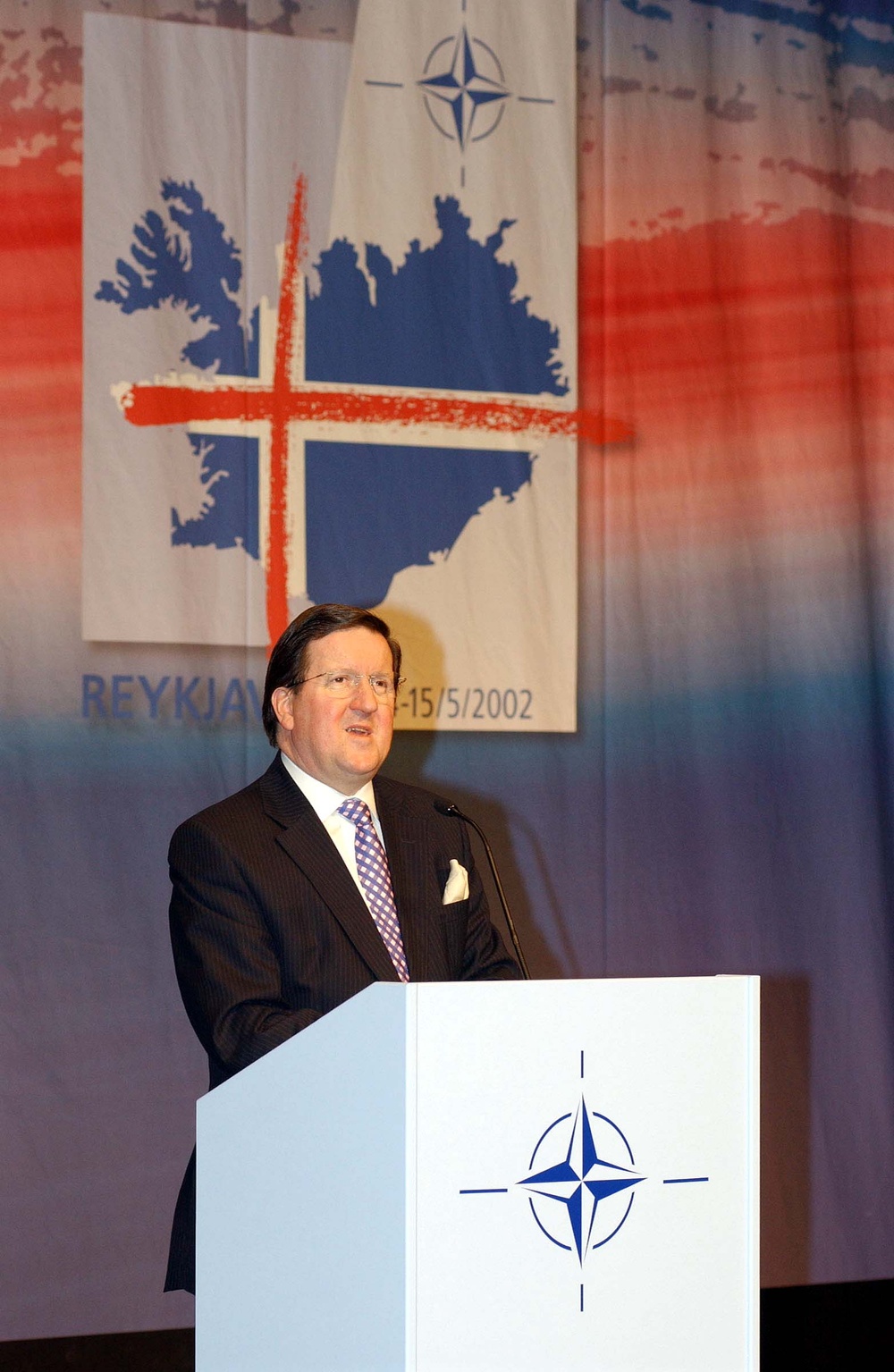 NATO Chief Addresses Foreign Ministers at Reykjavik Summit