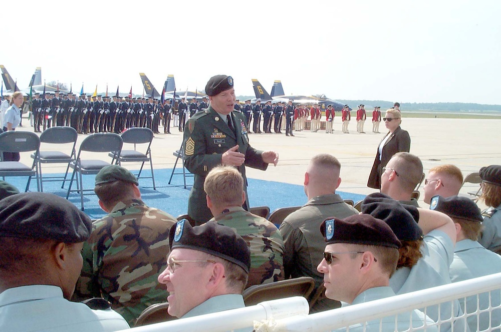 Sgt. Maj. of the Army Addresses Troops at Joint Service Open House