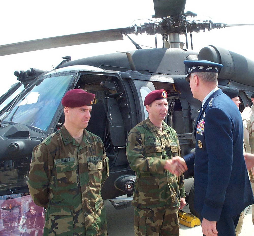 Top Military Leaders Meet with Special Ops Helicopter Pilots