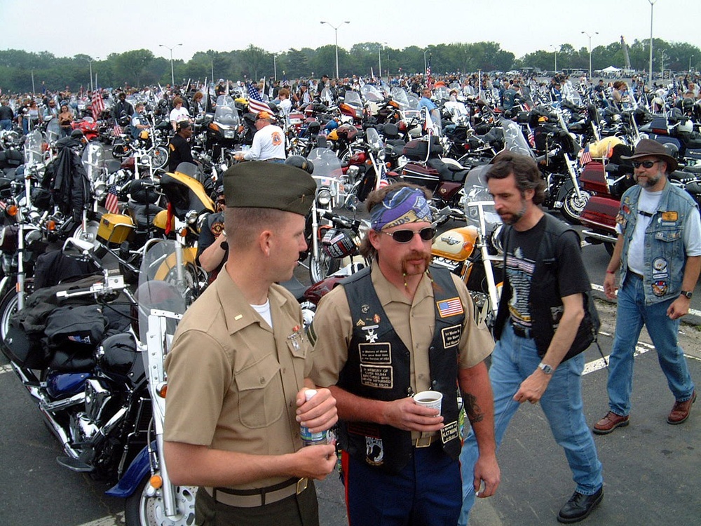 Maine Marine Connects with Fellow Veteran at Rolling Thunder Rally