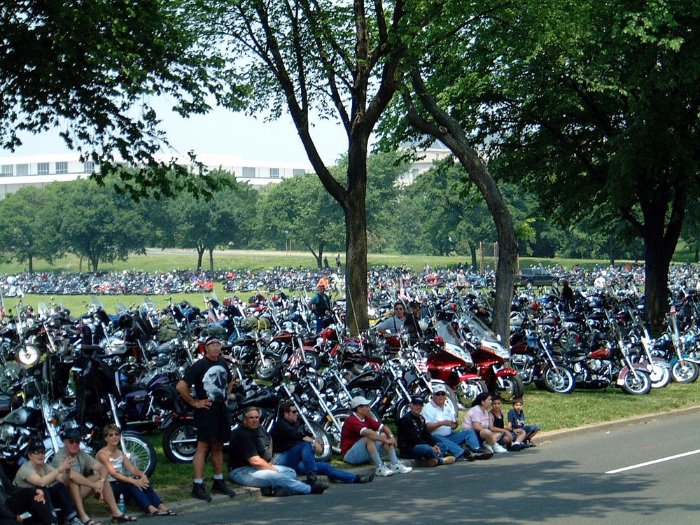 Bikers Gather Downtown for Rolling Thunder Ride