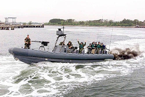 U.S. Navy SEALs Thrill Civilian Leaders in Rigid-Hull Inflatable Boat Ride