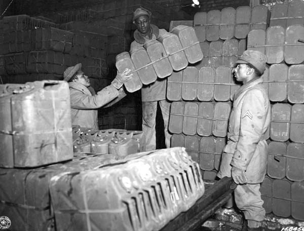 Red Ball Express Troops Haul Fuel to Front Lines in WWII