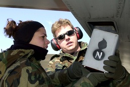 Air National Guard Airmen Maintain F-16 Countermeasure Systems