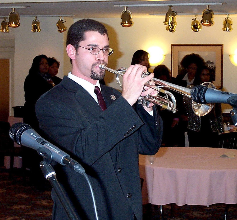 Trumpeter Plays National Anthem at DoD's MLK Jr. Breakfast