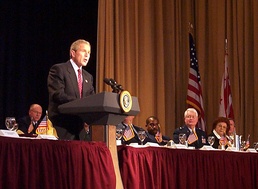 Bush Announces $48 Billion Defense Budget Increase at Reserve Officers Association Conference