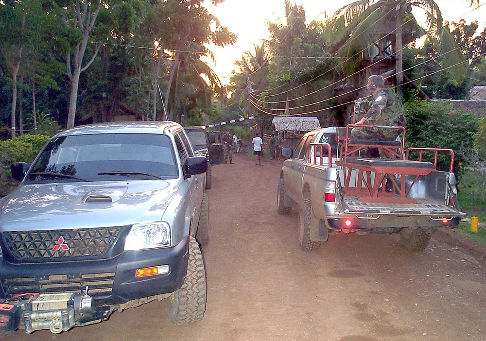 U.S. Troops Patrol Basilan Island During Wolfowitz Visit