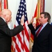 Longtime Pentagon Official &quot;Doc&quot; Cooke Administers Oath to Wolfowitz