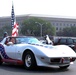 Patriotic Corvette Cruises Past Pentagon in Stars and Stripes Caravan