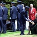 Gen. Lyles Presents Flag to Gen. Davis' Sister at Arlington Funeral