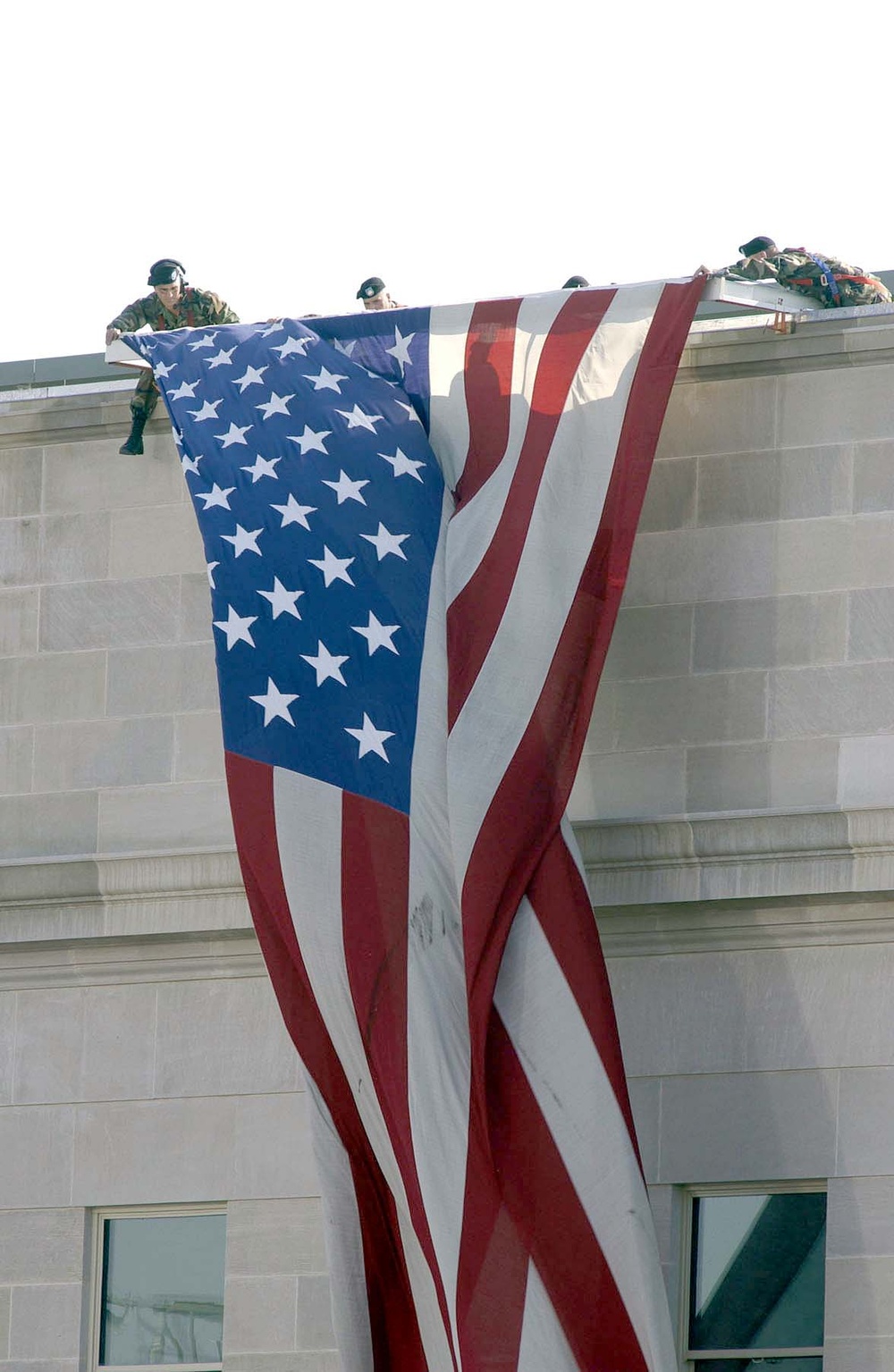 Pentagon Marks 9/11 Anniversary with Flag Unfurling
