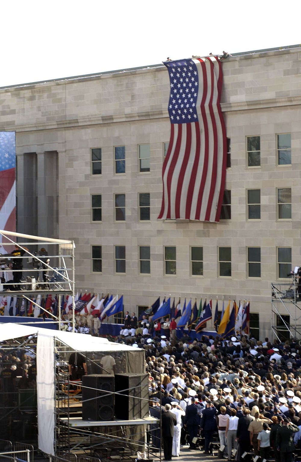 Giant American Flag Unfurled at Pentagon on 9/11 Anniversary