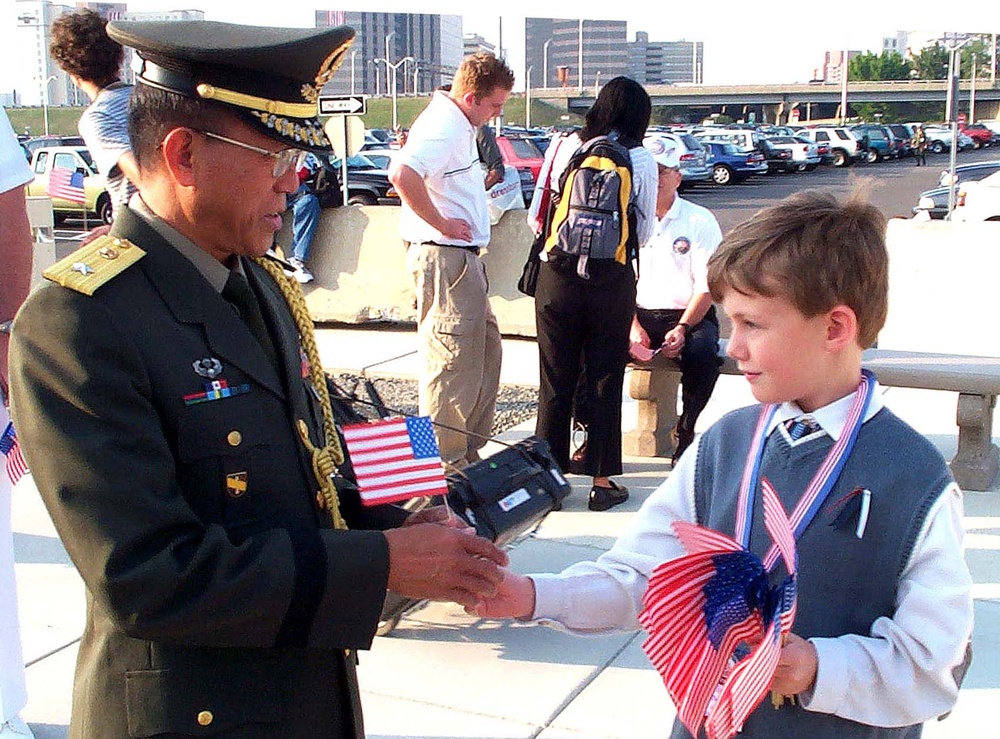 Philippine General Receives American Flag at 9/11 Pentagon Ceremony