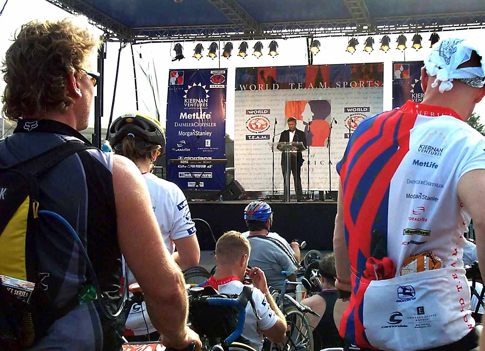 Pentagon Official Welcomes Cyclists After 270-Mile Ride from NYC