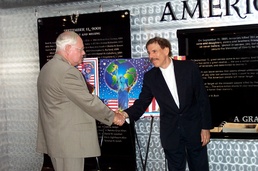 Artist Peter Max Donates Posters to Pentagon for 9/11 Victims' Funds