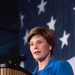 First Lady Laura Bush Promotes Troops to Teachers Program at Wright-Patterson Air Force Base