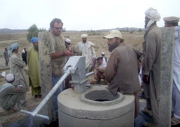 Army Engineers Inspect Afghan Village Well