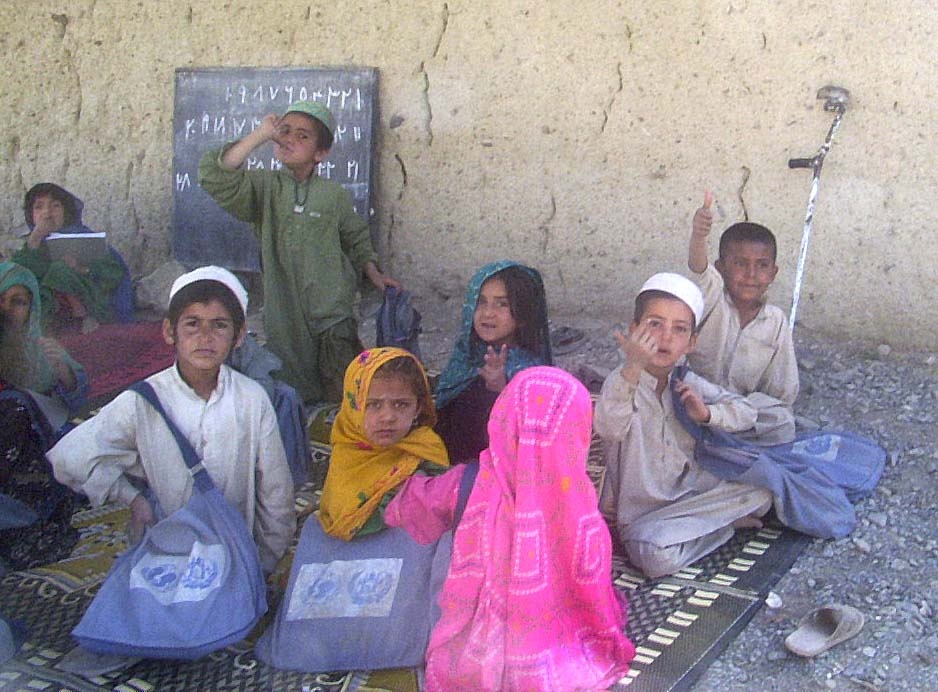 Afghan Boy Gives Thumbs-Up to U.S. Troops in Orgun Valley