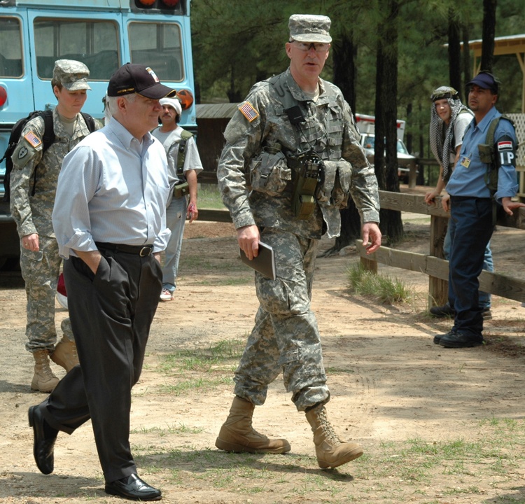 Defense Secretary Gates Observes Training at Joint Readiness Center